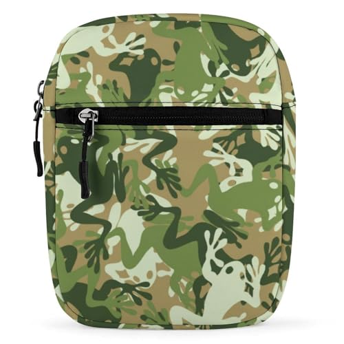 Qjjinxior Umhängetasche, französische Bulldogge, Umhängetasche, Mehrzwecktasche, kleine Umhängetasche für Arbeit, Business, Reisen, Frosch Camouflage, Einheitsgröße Qjjinxior Umhängetasche, französische Bulldogge, Umhängetasche, Mehrzwecktasche, kleine Umhängetasche für Arbeit, Business, Reisen, Frosch Camouflage, Einheitsgröße von Qjjinxior