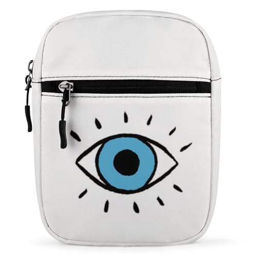 Qjjinxior Umhängetasche, grünes Fußballfeld, Umhängetasche, Mehrzwecktasche, kleine Umhängetasche für Arbeit, Business, Reisen, Böses Auge, Einheitsgröße von Qjjinxior