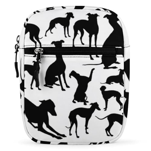 Qjjinxior Umhängetasche, orangefarbene Katzen, Umhängetasche, Mehrzwecktasche, kleine Umhängetasche für Arbeit, Business, Reisen, Italienischer Windhund, Einheitsgröße von Qjjinxior
