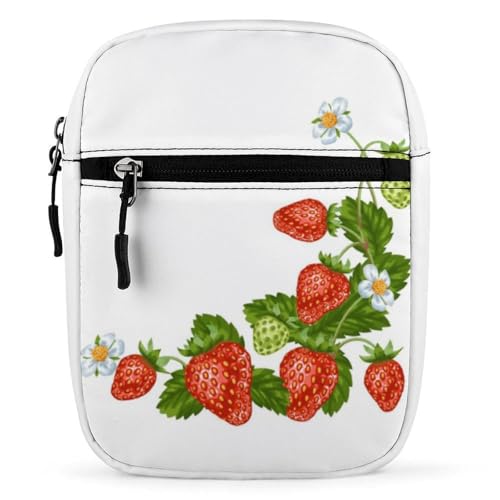 Qjjinxior Umhängetasche, rote Mohnblumen, Umhängetasche, Mehrzwecktasche, kleine Umhängetasche für Arbeit, Business, Reisen, erdbeere, Einheitsgröße Qjjinxior Umhängetasche, rote Mohnblumen, Umhängetasche, Mehrzwecktasche, kleine Umhängetasche für Arbeit, Business, Reisen, erdbeere, Einheitsgröße von Qjjinxior