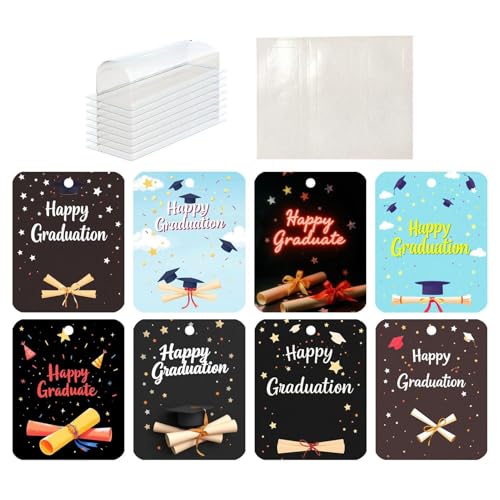 Qkbuza Karten zur Abschlussfeier, Geldscheinhalter, Geldscheinhalter | Deko-Karte, Geldbörsen, Geldclip, Dekoration für Schulabschluss, Frage: 077, Se référer au descriptif, Siehe Beschreibung von Qkbuza