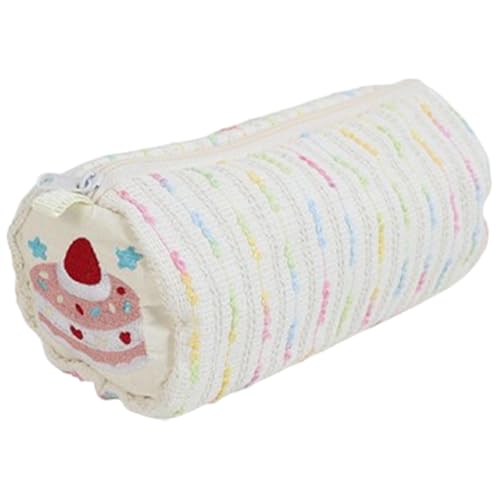 Qkbuza White 2 Stuck Erdbeer-Federmäppchen Stifthalter-Münzbeutel Süße Kleine Bleistiftbox Großes Erdbeer Fassungsvermögen Make-up-Tasch Für Teenager, Studenten Und Kinder 18.5x8 cm von Qkbuza