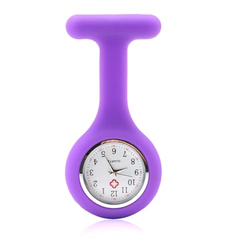 Qkhcable Krankenschwesternuhr Brosche, Silikon Fob Watch mit Brosche, Infektionskontrolle Design, Taschenuhr mit Pin für Gesundheitswesen Krankenschwestern Ärzte Sanitäter Mitarbeiter Brosche Digital Qkhcable Krankenschwesternuhr Brosche, Silikon Fob Watch mit Brosche, Infektionskontrolle Design, Taschenuhr mit Pin für Gesundheitswesen Krankenschwestern Ärzte Sanitäter Mitarbeiter Brosche Digital von Qkhcable