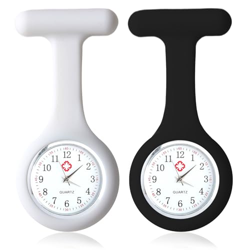 Taschenuhr für Krankenschwestern, Silikon, Krankenschwesteruhr mit Brosche, Infektionskontrolle, Taschenuhr mit Anstecknadel für Gesundheitswesen, Krankenschwestern, Ärzte, Sanitäter, Mitarbeiter Taschenuhr für Krankenschwestern, Silikon, Krankenschwesteruhr mit Brosche, Infektionskontrolle, Taschenuhr mit Anstecknadel für Gesundheitswesen, Krankenschwestern, Ärzte, Sanitäter, Mitarbeiter von Qkhcable