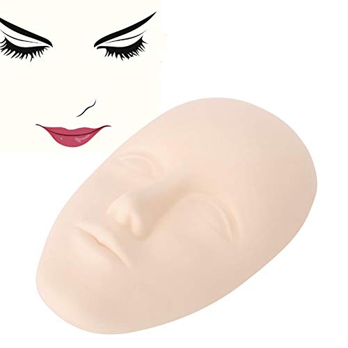 Tattoo Praxis Haut Kopf, Mannequin Kopf, 5D Permanent Makeup Haut für Augenbrauen Eyeline Lips Training, Kopf Tattoo Training Tool, Weiche und Dick Blank Haut für Semi-permanent Tattoo Training von Qkiss