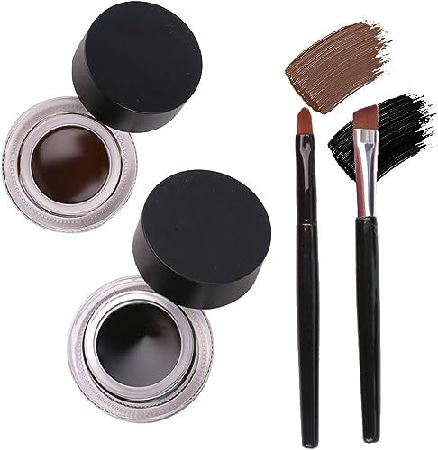 2 In 1 Black And Brown Gel Eyeliner Set, Dual Colour Waterproof Eyeliner 2 Bottles Pack, Dual Colour Waterproof Eyeliner, Dual Colour Eyeliner Cream with Brush. 2 In 1 Black And Brown Gel Eyeliner Set, Dual Colour Waterproof Eyeliner 2 Bottles Pack, Dual Colour Waterproof Eyeliner, Dual Colour Eyeliner Cream with Brush. von Qklovni