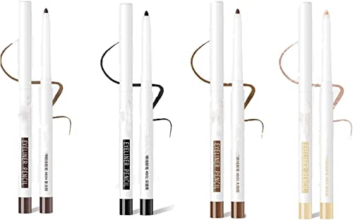 4 Color Gel Eyeliner, Sumdge-proof Colorful Cat Eye Makeup Pen, Long Lasting Waterproof Strong Liquid Eyeliner (Mixed 4 Pcs) von Qklovni