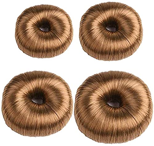 4 Pcs Donut Wig Hair Bun Makers, Hair Bun Shaper Set, Fashion Bun Shapers Donut Bun Maker Hairstyle for Women and Girls von Qklovni