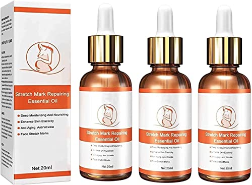 7 Days Marks Fading Stretch Marks Repair Oil, Stretch Mark and Scar Massage Oil, Firming Lifting Moisturizing Body Oils for Women Stretch Marks 20ml (3pcs) von Qklovni