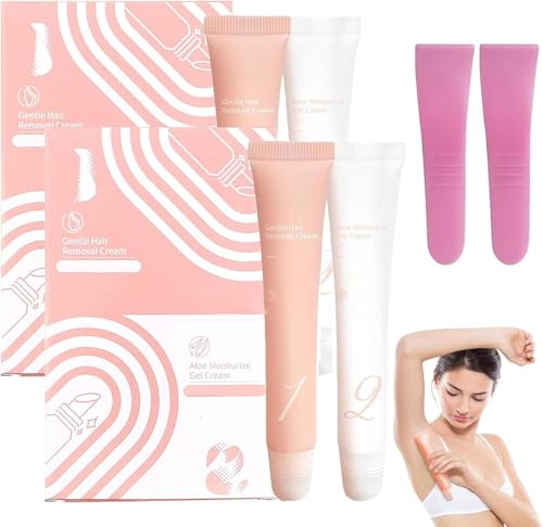 Alisweet Face Hair Removal for Women, Painless Hair Removal Cream Kit with Scraper, Lasting Smooth Skin, Suitable for All Skin Types. (2) von Qklovni