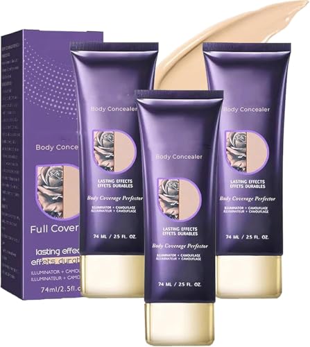 All Over Complexion Perfector, Body Coverage Perfector, Tattoo Foundation Cover Up, Tattoo Cover Up Makeup Waterproof, Body Perfector Skin Coverage, Transfer-Resistant, Long Last. (3pcs, 12cm) von Qklovni