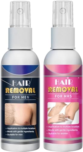 Bienenwachs Entfernung Mousse Haarentfernung, Sanftes Bienenwachs Haarentfernungsmousse, Mousse Haarentfernungsspray, Natürliches Permanentes Haarentfernungsspray für Frauen Männer (Gemischt 2pc) von Qklovni