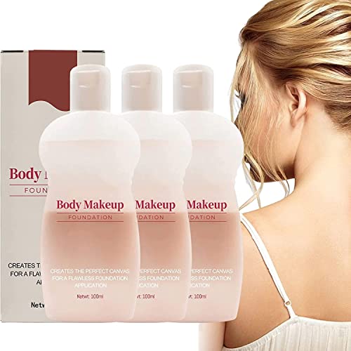 Body Makeup Foundation, Body Makeup Full Coverage Foundation, Leg and Body Makeup Foundation Waterproof Full Coverage For All Skin Types, 100ml (3pcs, 10cm) von Qklovni