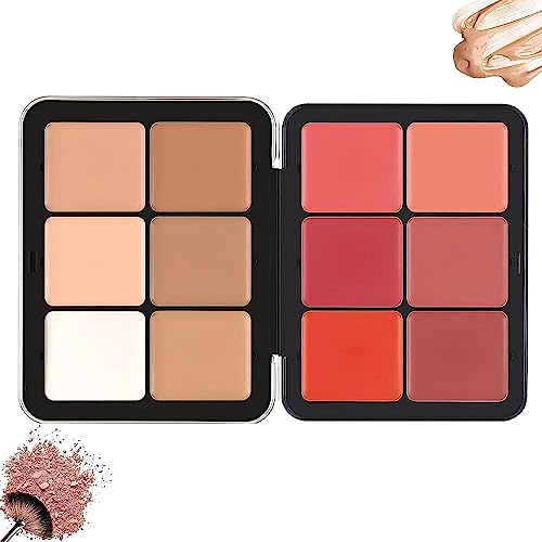 Concealer Palette 12 Colors Makeup Professional Color Correcting Concealer Cream Blush Palette, Long-Wearing Full Coverage Makeup for All Skin Types. Concealer Palette 12 Colors Makeup Professional Color Correcting Concealer Cream Blush Palette, Long-Wearing Full Coverage Makeup for All Skin Types. von Qklovni