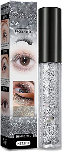Diamond Glitter Mascara Topper, 4D Glitter Lash Mascara, Waterproof, Long-Lasting, Thickening, Lengthening, Perfect for Stage Party Wedding Music Festival. (1pcs) von Qklovni