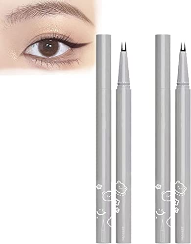 Double Tip Lower Eyeliner Pencil, Super Slim Liquid Eyeliner Pen Waterproof Long Lasting Eyeliner Eye Makeup Tool for Women and Ladies. (Black+Brown) von Qklovni