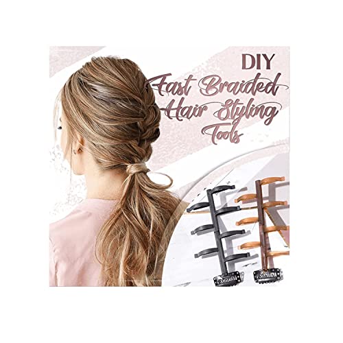 Hair Braiding Tool, DIY Hair Styling Tool, French Braid Tool Loop for Hair Braid Styling, Magic Fast Spiral Hair Braid Braiding Tool for Women and Girls (Brown) von Qklovni