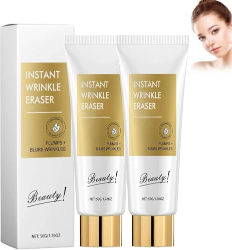 Instant Wrinkle Eraser, Natural Instant Wrinkle Remover Serum Firming Lotion, Skin Tightening Cream for Face, Day and Night Moisturiser Women, Anti-Aging Anti Wrinkle Eye Cream. (14cm, 2pcs) von Qklovni