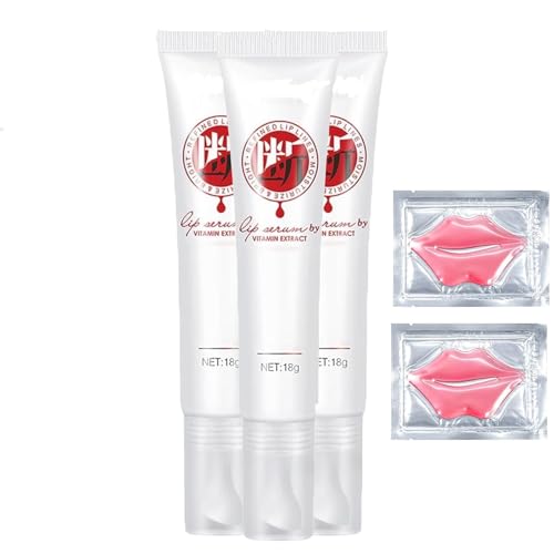 Jinshane Lip Serum, Lips Fresh Remove Dark Lips Lip Balm, Jinshane Lip Brightening Lip Serum by Vitamin Extract, Moisturizer Nourishing, Long-Lasting and Non-sticky. (3pcs) von Qklovni