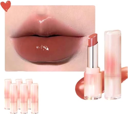 Juicy Lipstick, Plumping Lip Balm, Jelly Plumping Lip Tint Lip Gloss Mirror Finish, Long Lasting Lip Stain Moisturizing Lipstick Lip Moisturizer for Women (2#) von Qklovni