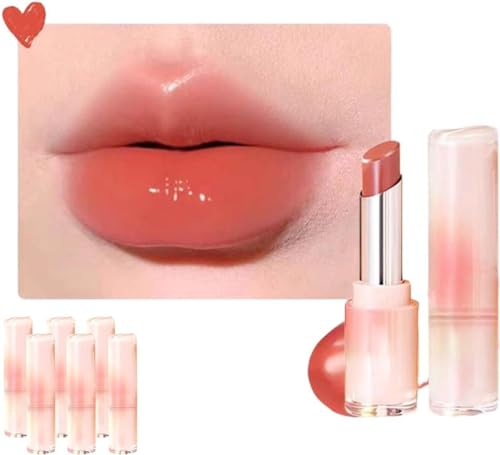 Juicy Lipstick, Plumping Lip Balm, Jelly Plumping Lip Tint Lip Gloss Mirror Finish, Long Lasting Lip Stain Moisturizing Lipstick Lip Moisturizer for Women (3#) von Qklovni