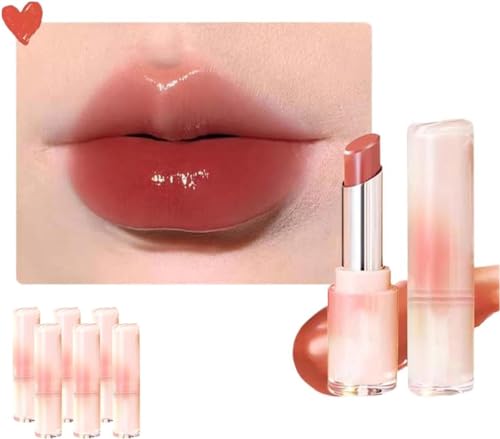 Juicy Lipstick, Plumping Lip Balm, Jelly Plumping Lip Tint Lip Gloss Mirror Finish, Long Lasting Lip Stain Moisturizing Lipstick Lip Moisturizer for Women (5#) von Qklovni