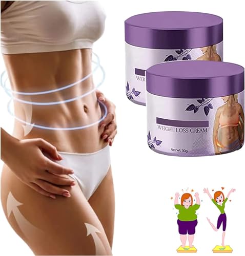 Kenyan Purple Leaves Fat Burning Cream, Anti Cellulite Cream, Sweat And Fat Burning Cream, For Women Stomach, Legs, Abdomen, Arms, Buttocks, 30g (2pcs) von Qklovni