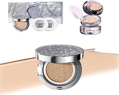Korean Foundation Makeup, 1+2 Air Cushion BB Cream Set, CC Cream Korean, Makeup Moisturizer Foundation Full Coverage for Flawless Makeup, Even Skin Tone. (lvory) von Qklovni