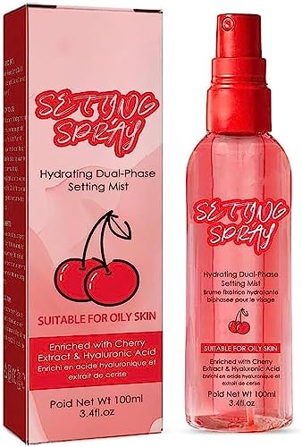 Makeup Spray Hydrating Dual-Phase Setting Mist, Anti-Perspiration Long-Lasting Setting Spray for Hydrating, Moisturizes Skin 100ml (1pcs) von Qklovni