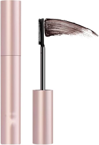 Mascara Waterproof Mascara, Eye Makeup Comb Mascara, 3D Waterproof Curling Eyelash Iron Mascara, Long-Lasting Waterproof Smudge-Proof (Brown, 12cm) von Qklovni