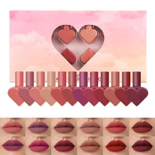 Mini Heart Lipstick With Jar, Mini Heart Lipstick For Lip, Velvet Mud Color Makeup, Matte Long Lasting Mini Heart Lipstick, Waterproof And Non-Sticky Mini Heart Lipstick With Jar, Mini Heart Lipstick For Lip, Velvet Mud Color Makeup, Matte Long Lasting Mini Heart Lipstick, Waterproof And Non-Sticky von Qklovni
