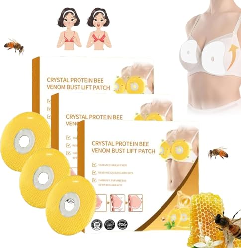Moondar Royal Jelly Brustvergrößerungs-Patch, pflegend, feuchtigkeitsspendend, natürliche Brustpflaster, Bruststraffungs-Patch zur Verbesserung des Durchhängens, Brustverbesserung und Straffung (15 von Qklovni