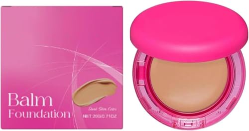 Peptide Bounce Balm Foundation, Age Defying Peptide Bounce Balm, Hydrating Covering Peptides Foundation for Older Women, Medium Buildable Coverage Balms Foundation Makeup. (Dark skin tone, 8cm) von Qklovni