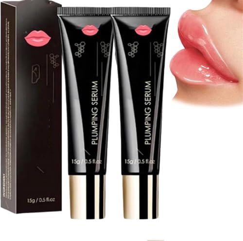 Plumpify Plumping Serum Oil, Plumpify Lip Serum, Lip Boosting Serums, Moisturizing Lip Plumper, Hydrating Moisturizing Lips Oil, Hydrating Lip Gloss Set for Dry Lips. (2pcs) von Qklovni