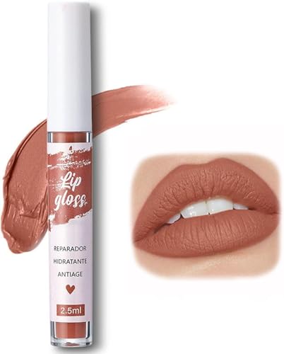 Single Stick Non-Stick Cup Matte Mist Velvety Lip Gloss, 12 Colors Matte Lip Gloss Long Lasting Waterproof Non-Fading Lipstick,Lip Glaze. (02#, 10cm) von Qklovni