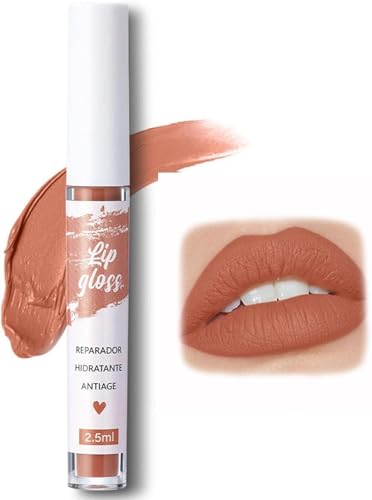 Single Stick Non-Stick Cup Matte Mist Velvety Lip Gloss, 12 Colors Matte Lip Gloss Long Lasting Waterproof Non-Fading Lipstick,Lip Glaze. (05#, 10cm) von Qklovni