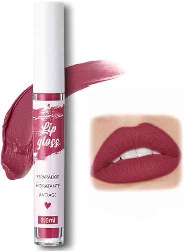 Single Stick Non-Stick Cup Matte Mist Velvety Lip Gloss, 12 Colors Matte Lip Gloss Long Lasting Waterproof Non-Fading Lipstick,Lip Glaze. (09#, 10cm) von Qklovni