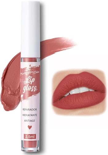 Single Stick Non-Stick Cup Matte Mist Velvety Lip Gloss, 12 Colors Matte Lip Gloss Long Lasting Waterproof Non-Fading Lipstick,Lip Glaze. (11#, 10cm) von Qklovni