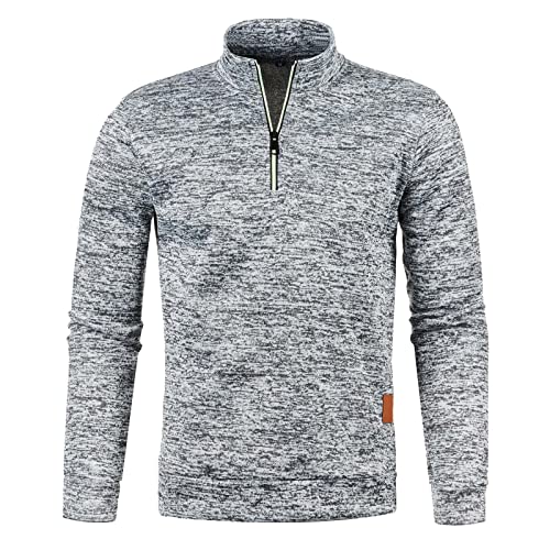 Qmfvqi Deals of The Day Pullover Herren Sweatshirt Rollkragenpullover 1/4 Zip Neck Turtleneckpullover Feinstrick Sweater Winterpullover Warm Pulli Strickpullover Langarm Leichter Arbeitspullover von Qmfvqi