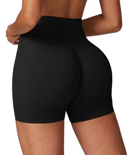 Qmttoae Nahtlose 11,4 cm Scrunch Butt Lifting Gym Shorts für Frauen Booty Workout Shorts Bauchkontrolle Radfahren Yoga, Schwarz , S Qmttoae Nahtlose 11,4 cm Scrunch Butt Lifting Gym Shorts für Frauen Booty Workout Shorts Bauchkontrolle Radfahren Yoga, Schwarz , S von Qmttoae