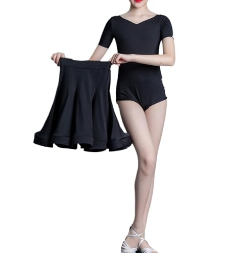 Zweiteiliger Lateinamerikanischer Tanzrock for Mädchen Mit Trikot, Lateinamerikanisches Tanzkleid for Kinder, Salsa-Tangoröcke, Wettbewerbs-Tanzbekleidung for Samba-Chacha-Tanz-Übungsrock von Qodpxxi
