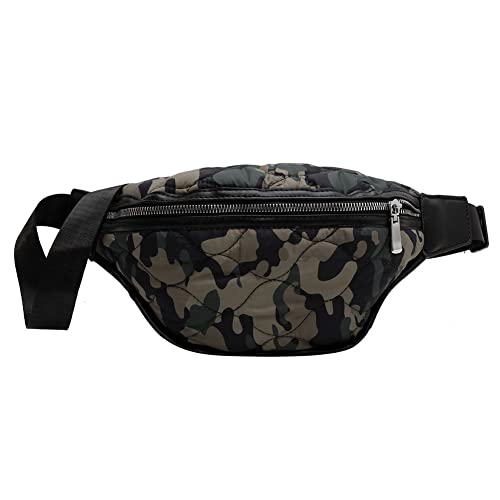 Gesteppte Damen-Bauchtasche, Baumwolle, gepolstert, gesteppt, for Damen, Mädchen, camouflage von Qoier