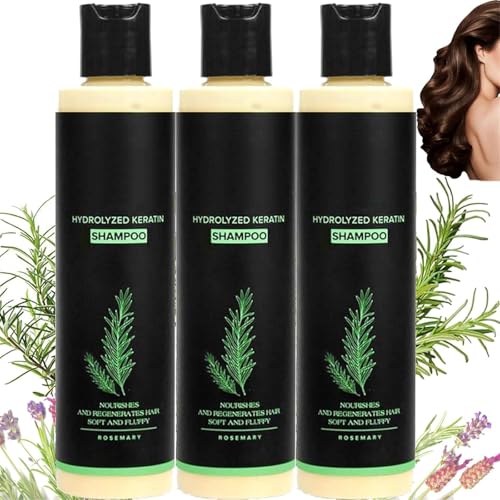 Hydrolyzed Keratin Shampoo, Leaf Oil Shampoo, Nourishes and Regenerates Hair, Soft and Fluffy for Men and Women Cleansing Conditioner (3Pcs) von Qoobom