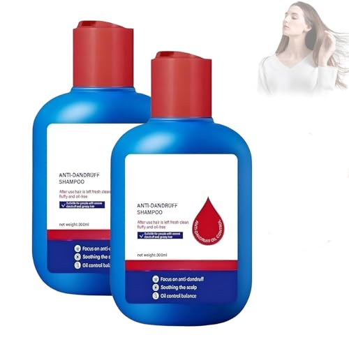 Nipori Shampoo, Hair Care Shampoo Oil Control Refreshing Anti-Dandruff Cleansing for Men and Women, 300ML (2Pcs) von Qoobom