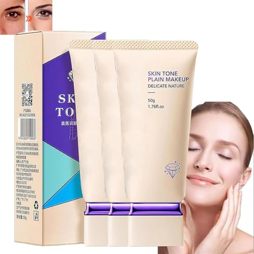 Ogulia Hydrating Concealer Translucent Face Cream, Brightening Hydrating Concealer Waterproof Foundation Cream, Soft Focus Skin Tone Up Cream, Hydrating Concealer for Dry Skin (3Pcs, One Size) von Qoobom