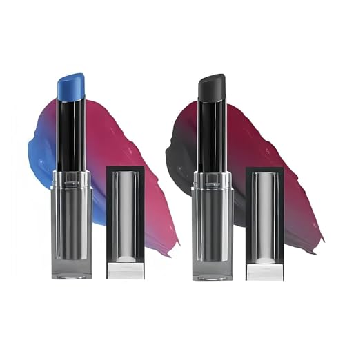 PH Adjusting Lip Balm, Magic Temperature Color Changing Lipstick, Cheek Tint Gloss Lipgloss,Long Lasting Moisturizing PH Changing Lipstick for Women (Mixed-2Pcs) von Qoobom