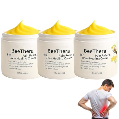 Zentheca BeeThera BeeVenom Pain Relief & Bone Healing Cream, Advanced Beethera BeeVenom-Infused Relief for Bones & Joints,Natural Ingredients for Men & Women (3) von Qoobom