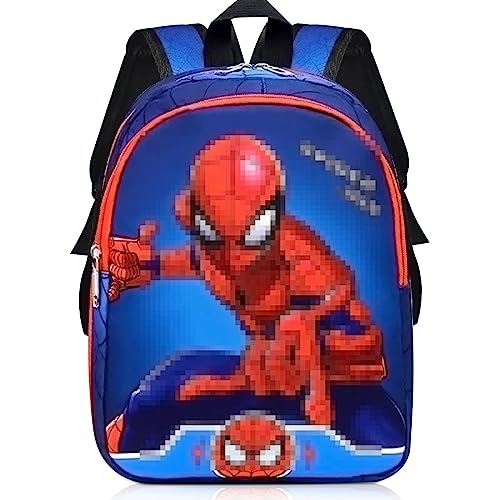 Qooloo Kinderrucksäcke, Rucksack Jungen, Rucksack Kinder Kindergarten Cartoon Kindergarten Rucksack für Baby Jungen Mädchen, für Sport, Reisetasche Blau von Qooloo