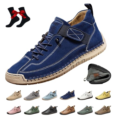 Elira Bequeme, Stützende Sneakers, Novae Fashion Schuhe, Barfuss Schuhe Damen, Effektive Unterstützung des Fußgewölbes Weiche, Lässig, Modisch, Leicht, Weich, Bequem, rutschfeste (38,Dunkelblau) von Qosigote