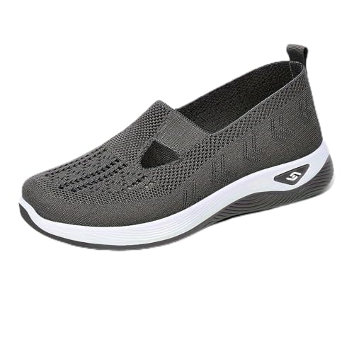 Qosigote Annelie Sommerschuh - Der Leichtigkeit Spürbar Macht, Annelie Schuhe, Podoback Schuhe, Orthopädische Lauflernschuhe Für Damen Leichtigkeit Bequem (Dunkelgrau,36) von Qosigote